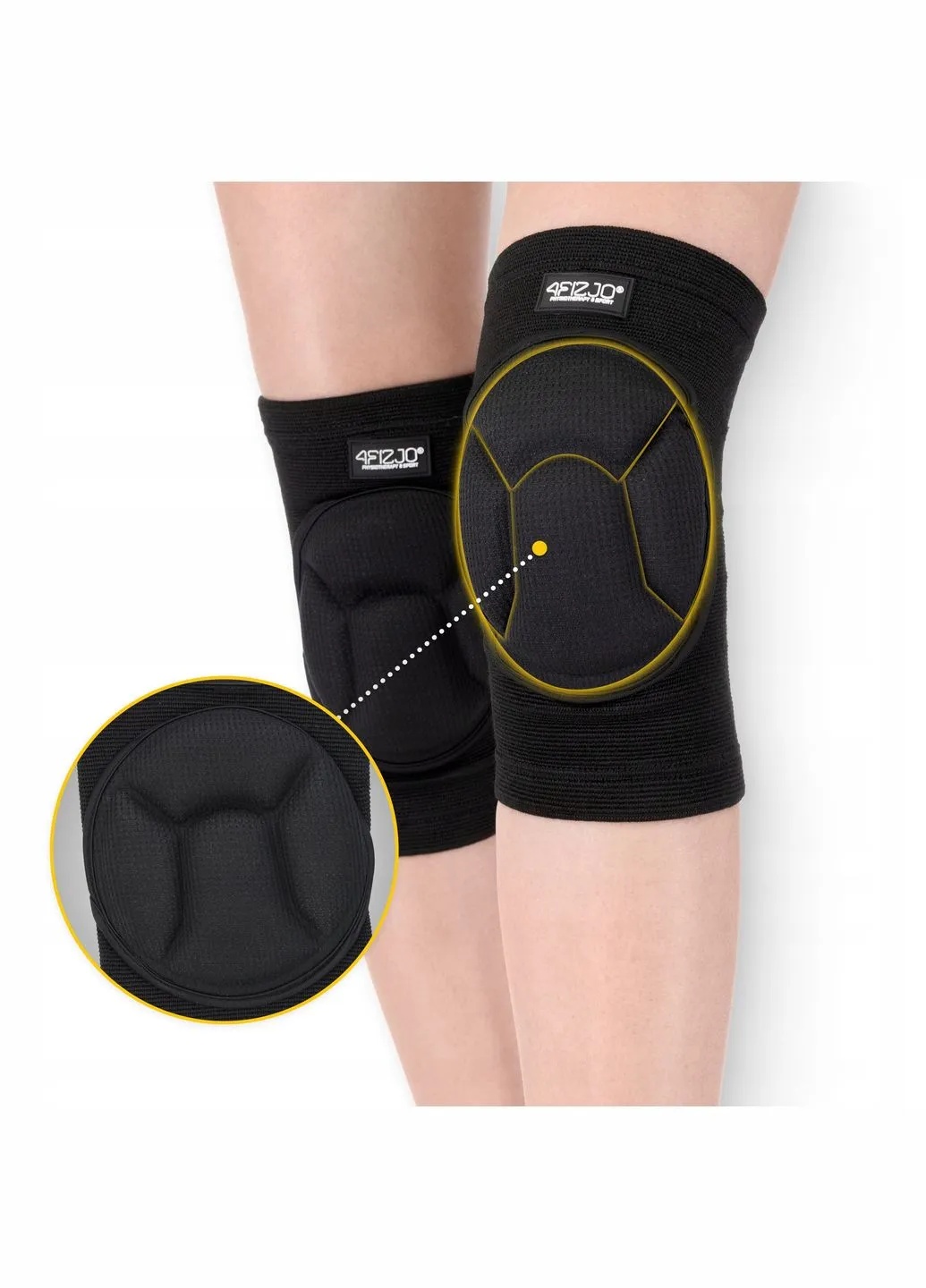 Наколенники спортивные мягкие Size L Black (P-5905973400527) 4FIZJO (304252671)