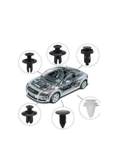 Набор клипс для салона авто 100 шт в кейсе универсальные автокрепления пистоны + 4 съемника (R051374-50611) Icar (349843782)