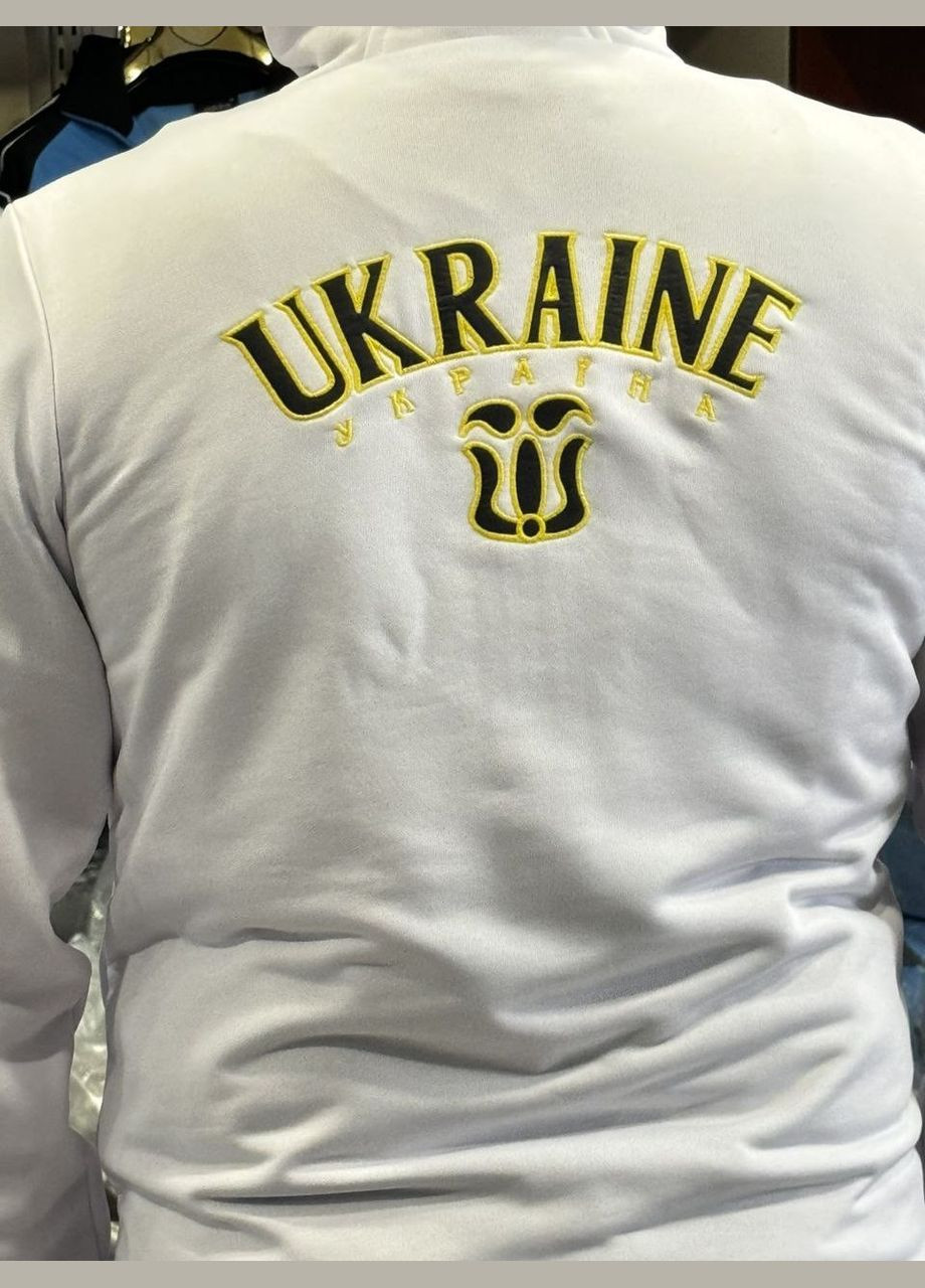 Олимпийка кофта мастерка Украина Боско Ukraine Белая новая коллекция 2024/25 Bosco (301872578)