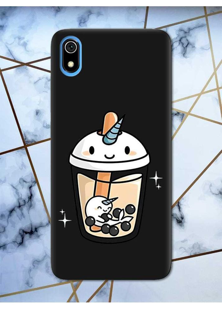 Матовий чорний чохол на Xiaomi Redmi 7A дизайн Коктейль Єдиноріг принт 96 Creative (359488108)