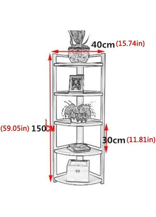 Стелаж кутовий з дерева Бумлер зефір-сієна (УСП-00182005) No Brand (327850277)