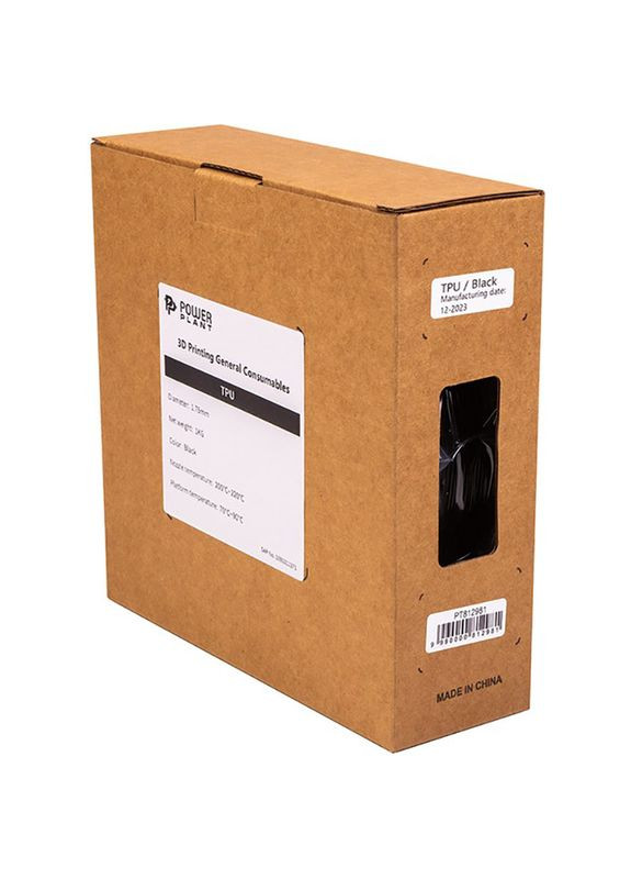 Пластик для 3D принтера TPU 1кг 1.75мм Black (PT812981) PowerPlant (323127942)