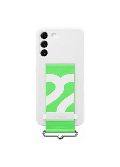 Чехол для мобильного телефона (EF-GS906TWEGRU) Samsung Silicone with Strap Cover Galaxy S22 Plus White (380238840)