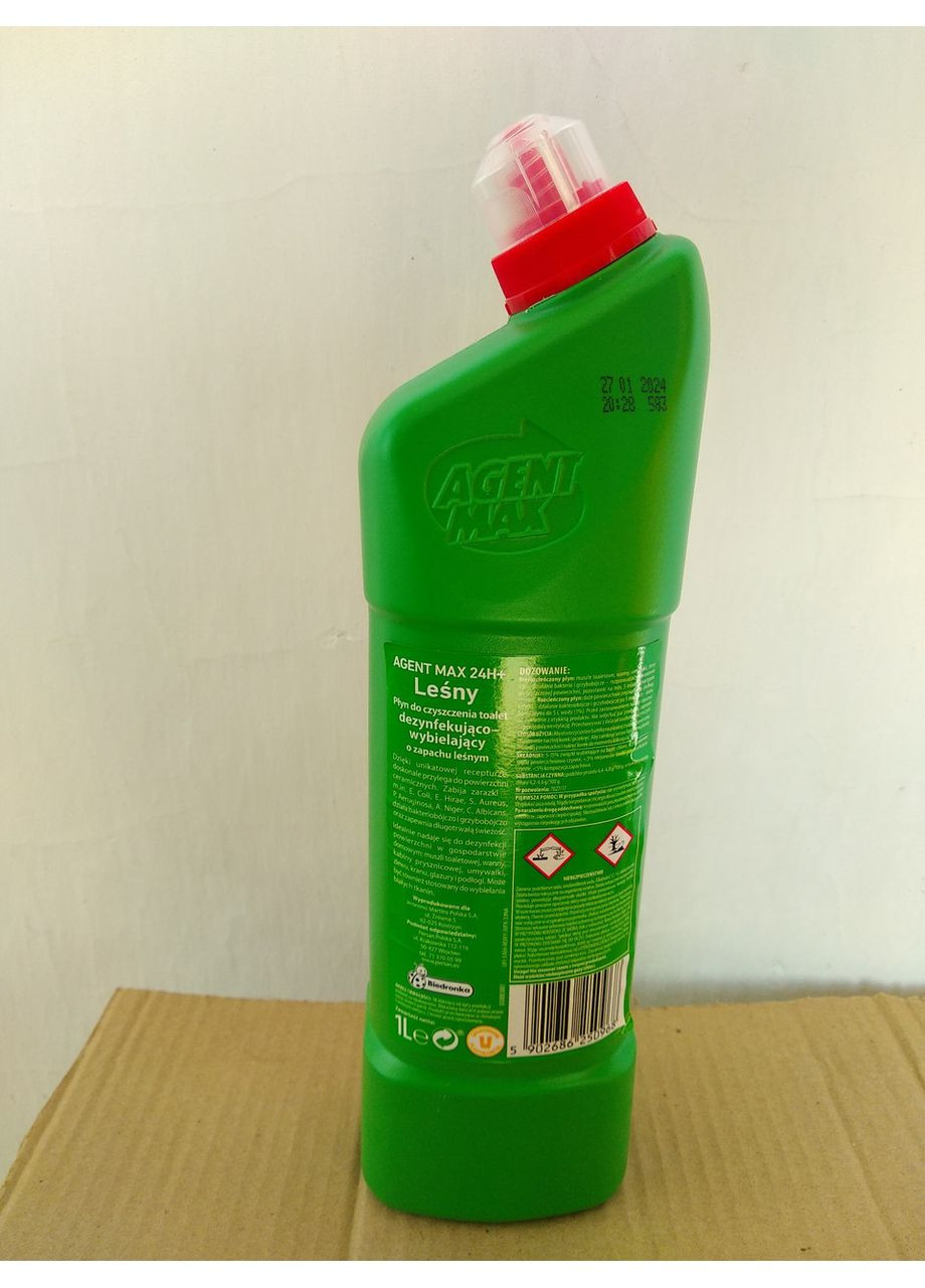 Чистящий унитаз Agent Max 1,1л. Свежесть леса Biedronka (356671632)