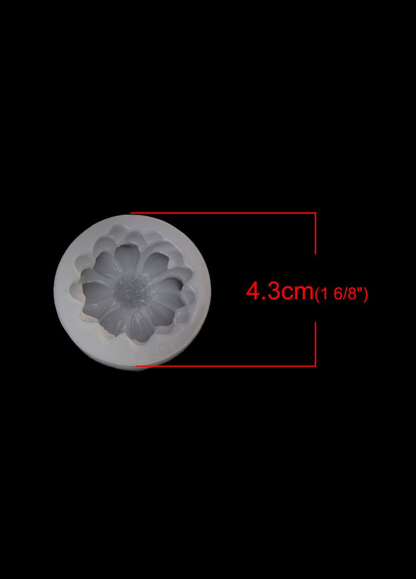 Форма для епоксидної смоли Молд квітка Білий Силіконовий 4.3 см діаметр 20113347 Finding (316248545)