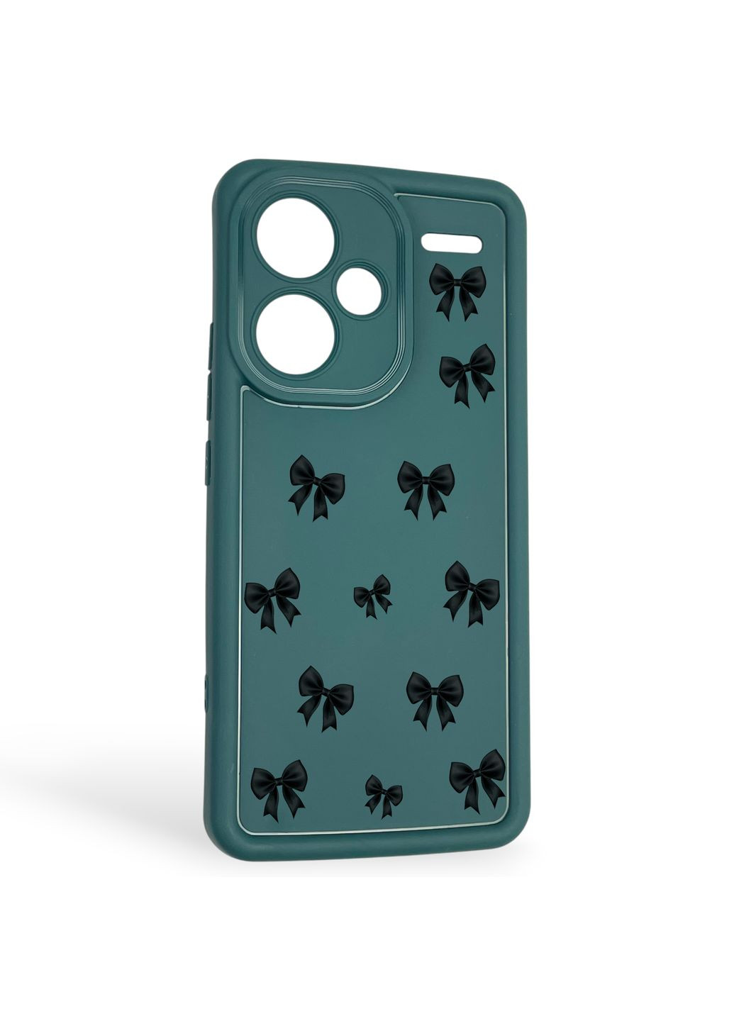 Чохол силіконовий Soft Touch з 3D принтом для Redmi Note 13 Pro Plus 5G темно-зелений (Повний захист камери) Xiaomi (371653087)