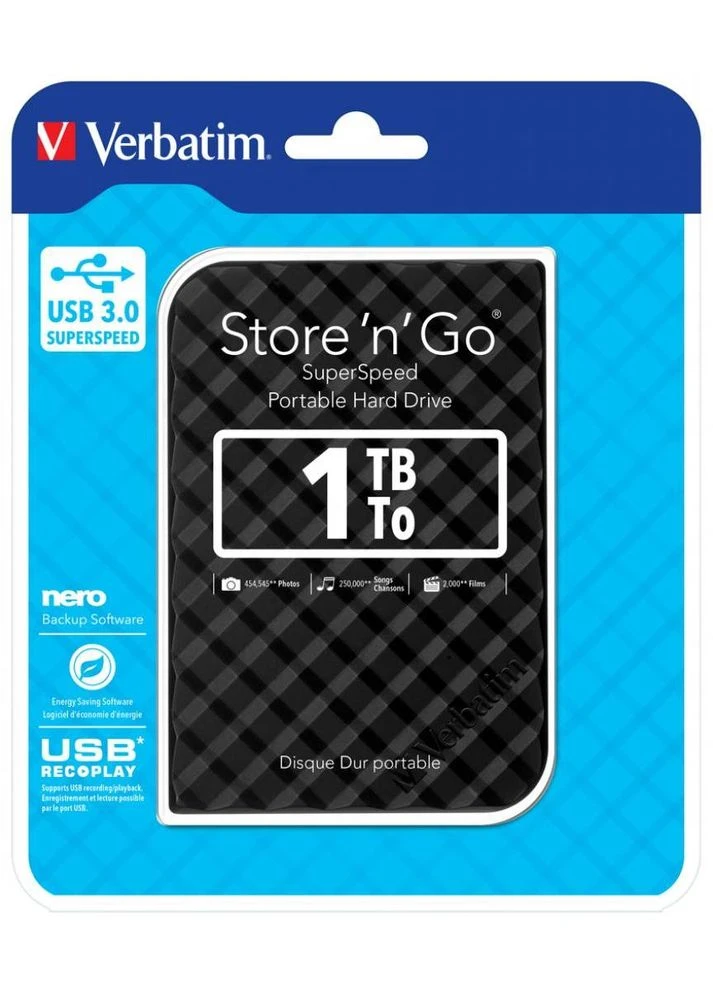 Внешний жесткий диск 2.5" 1TB (53194) Verbatim (394401176)