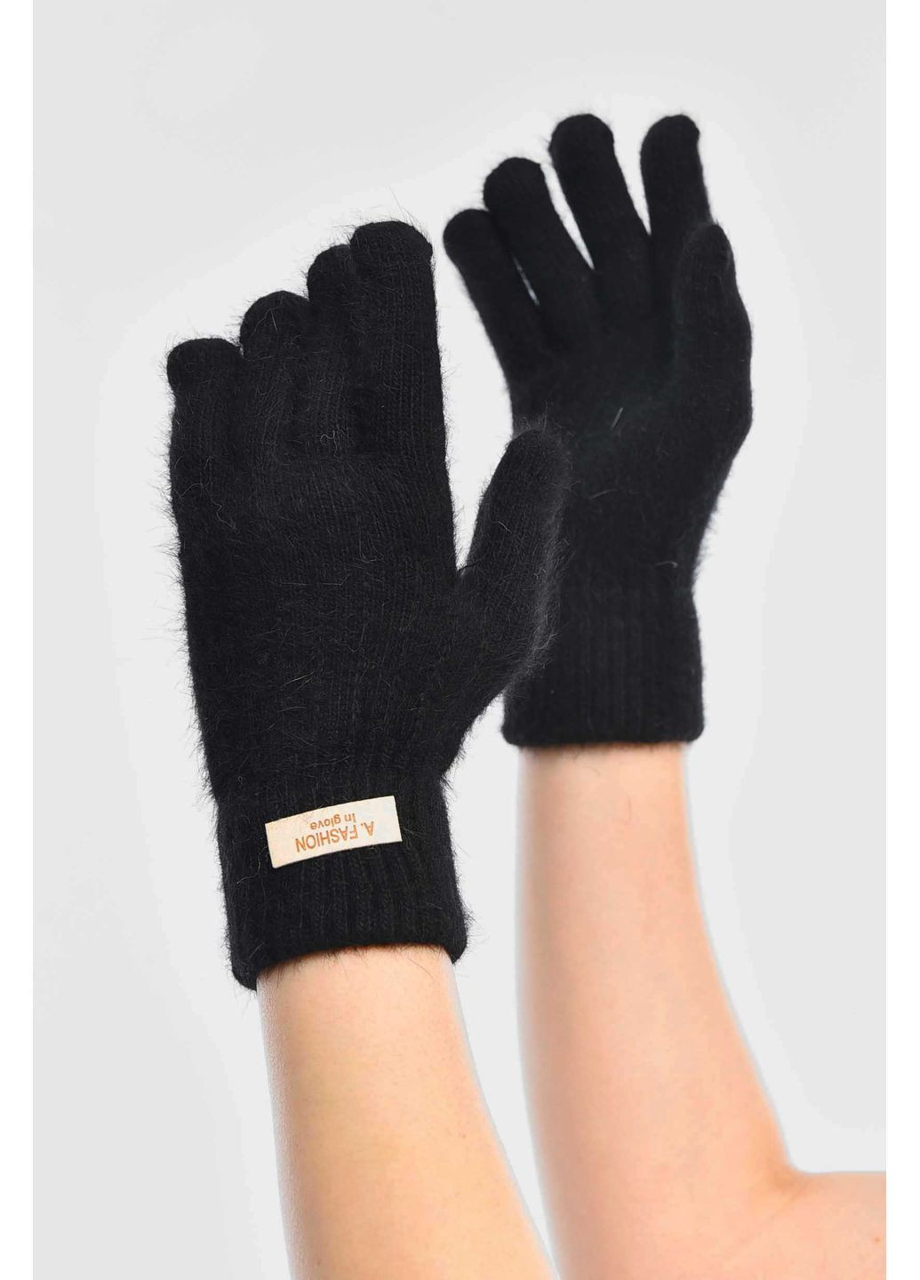 Перчатки женские сенсорные черного цвета Let's Shop (372919485)