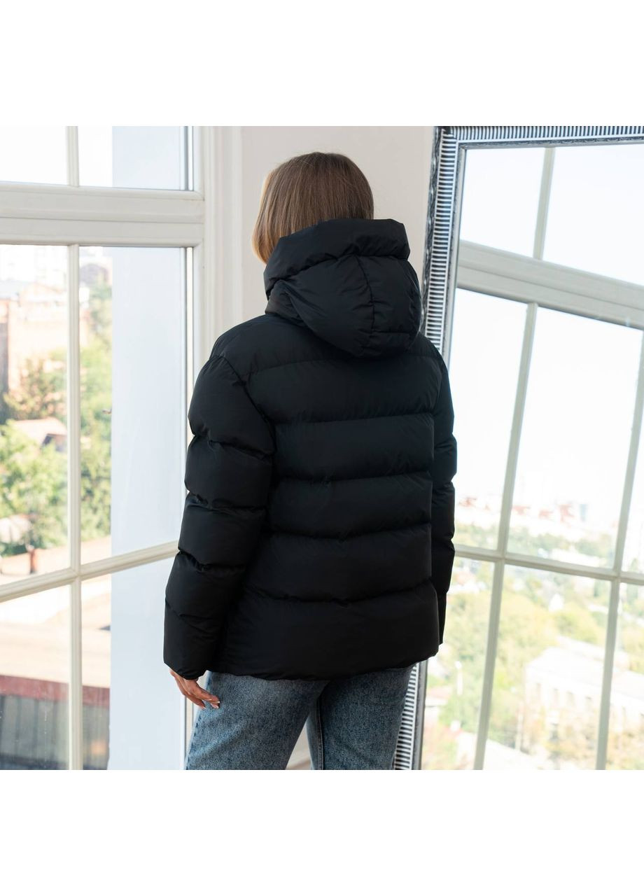 Черная зимняя женская куртка зимняя SK