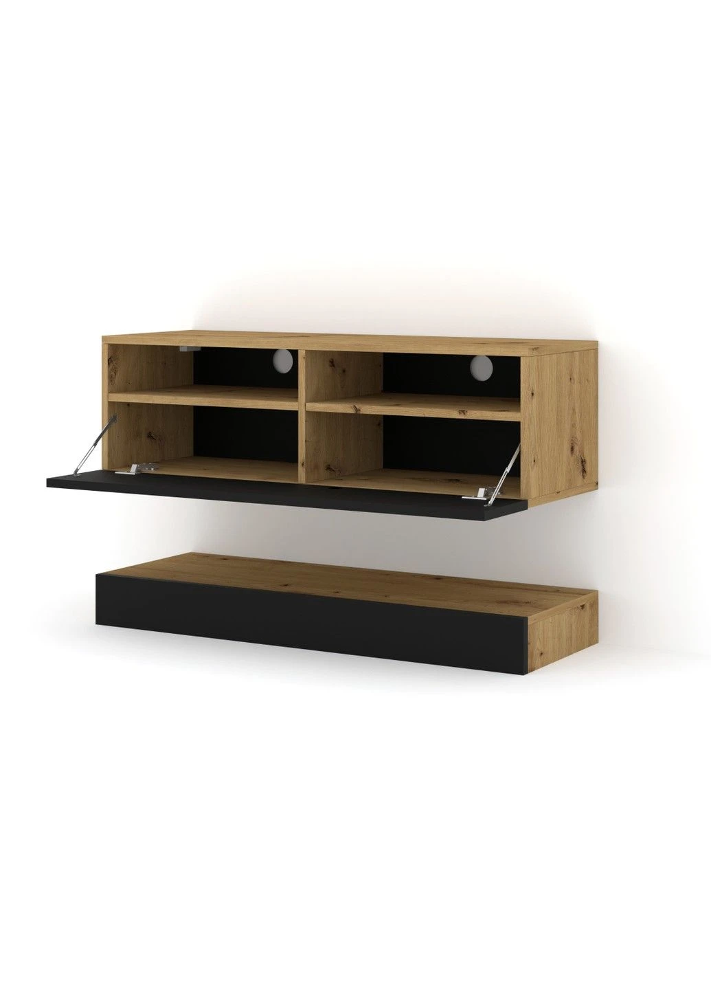Тумба під телевізор Duo 100 дуб артизан / чорний Bim Furniture (291124628)