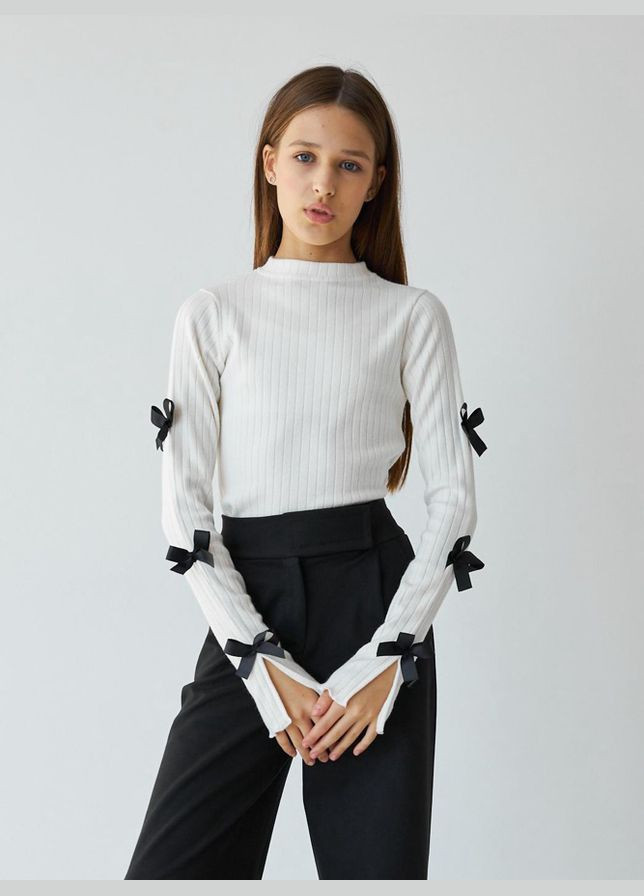 Молочный демисезонный лонгслив No Brand