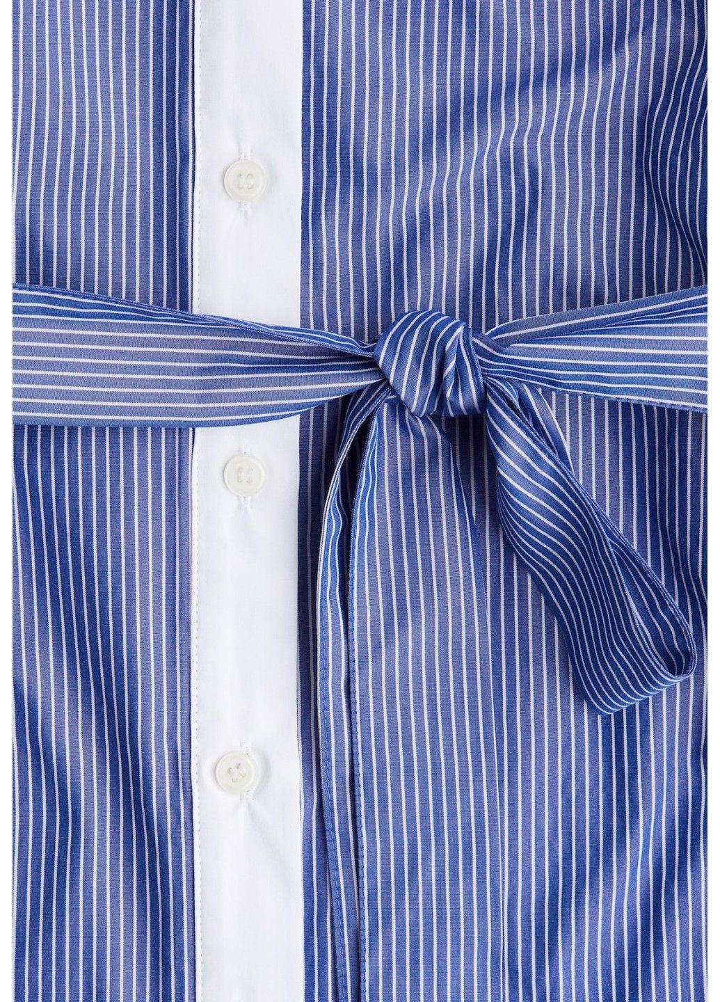 Синее деловое женское платье-рубашка с поясом н&м (58180) s синие H&M