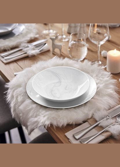 Тарілка супова Diwali Marble White 20 см (Q9212) Luminarc (280946051)