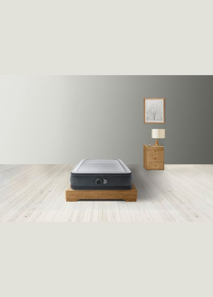 Надувне ліжко 67766, 99 х 191 х 33 см, вбудований електронасос. Односпальне Intex (305076682)