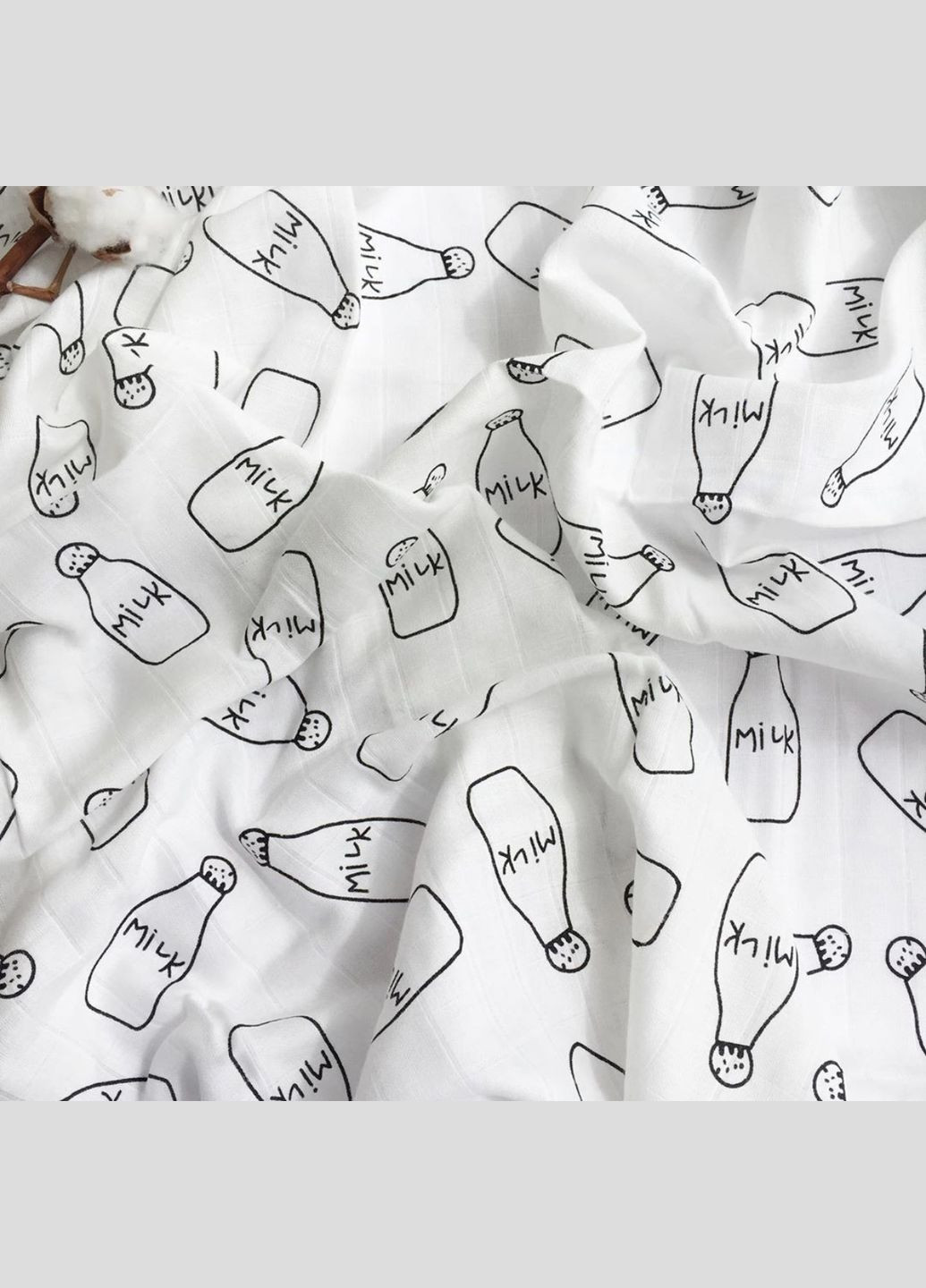 Непромокаемая пеленка многоразовая 100×70 см Молоко Milk #20 Mommy Bag (302245428)