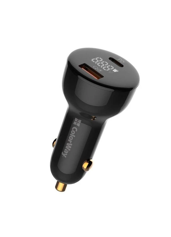 Автомобільний зарядний пристрій Power Delivery Port PPS USB (USB-A + USB-C, 100W) PD, QC Black (CW-CHA044PD-BK) Colorway (336952226)