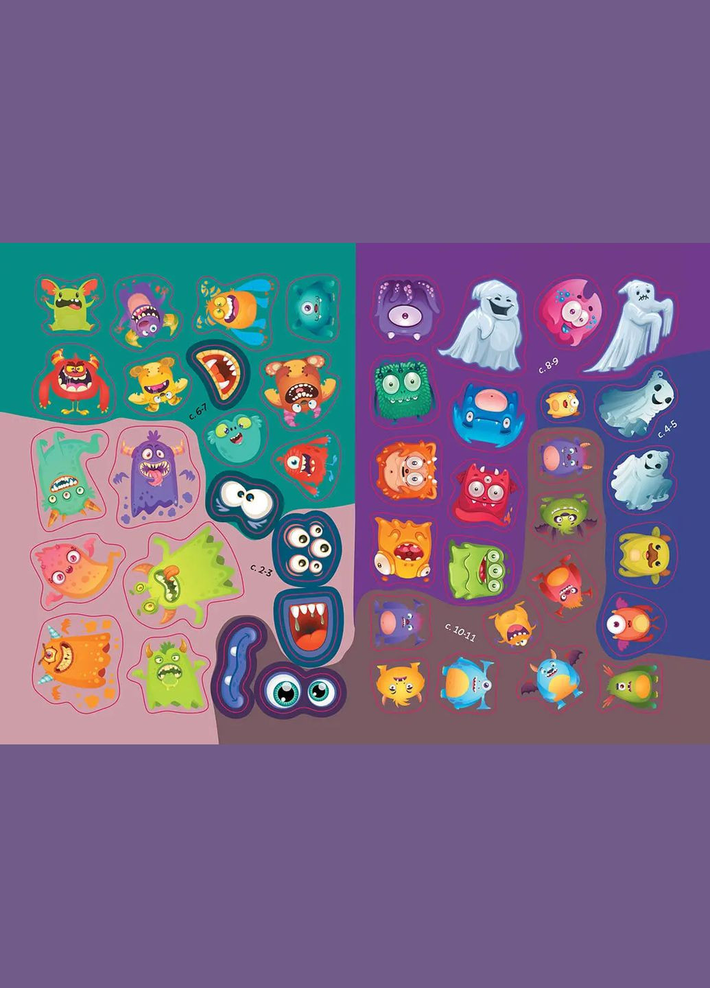 Книга с наклейками Монстрики в замке (9789669890528) Талант (316081197)