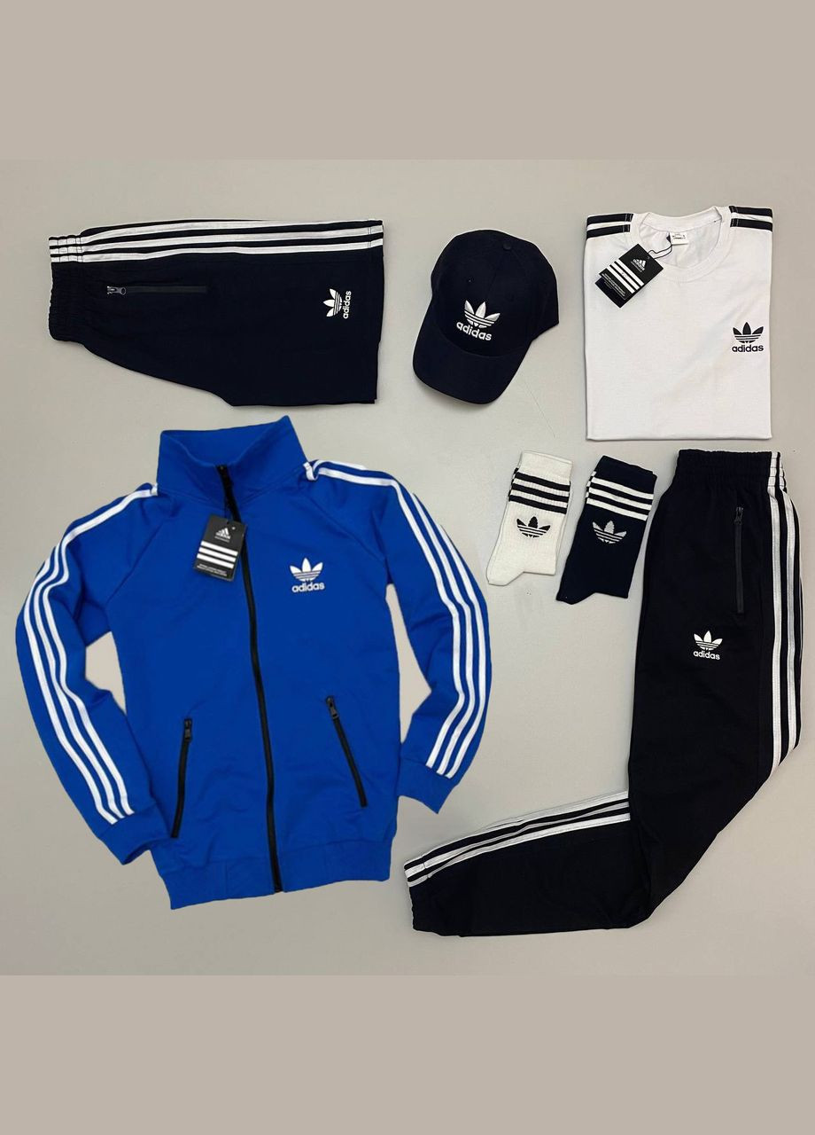 Синій комплект 7 в 1 (кофта,штани,кепка,футболка,шкарпетки) No Brand