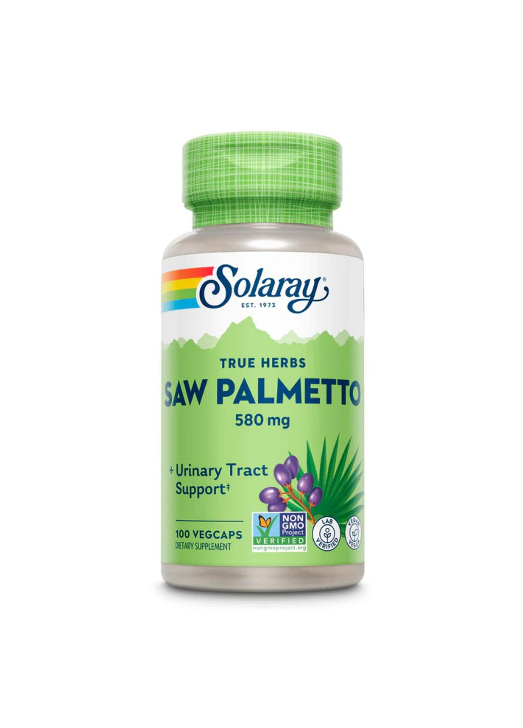 Saw Palmetto Berry 580mg екстракт ягід пальми сереноа для чоловічого здоров'я підтримка простати Solaray (368989063)