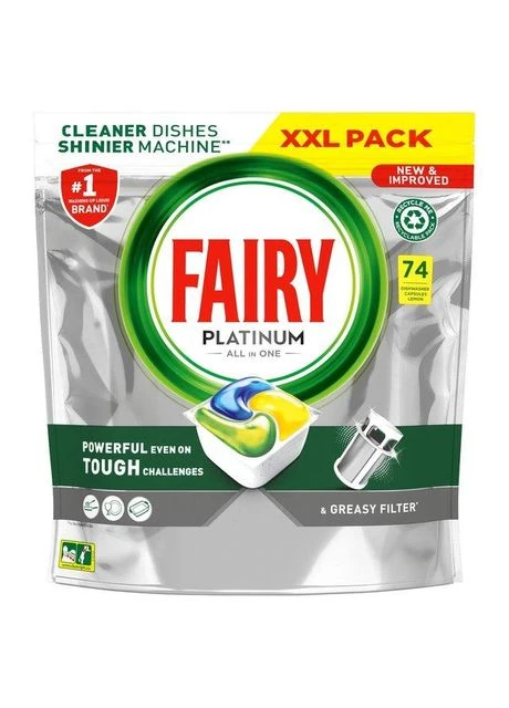 Таблетки для посудомоечной машины Platinum, 74 шт Fairy (401308889)