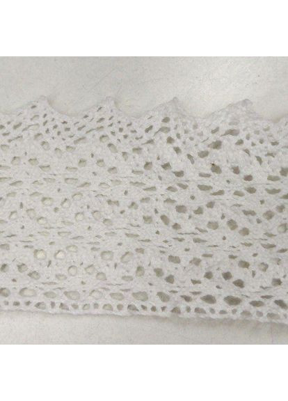 (1 метр) Кружево льняное 6 см цвет - белый (M5224-1-1) Plus-plus (352743509)