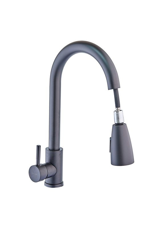 Смеситель для кухни с выдвижной лейкой NEO014 Black (нерж. сталь) (CH0315) Champion 14 (315151505)