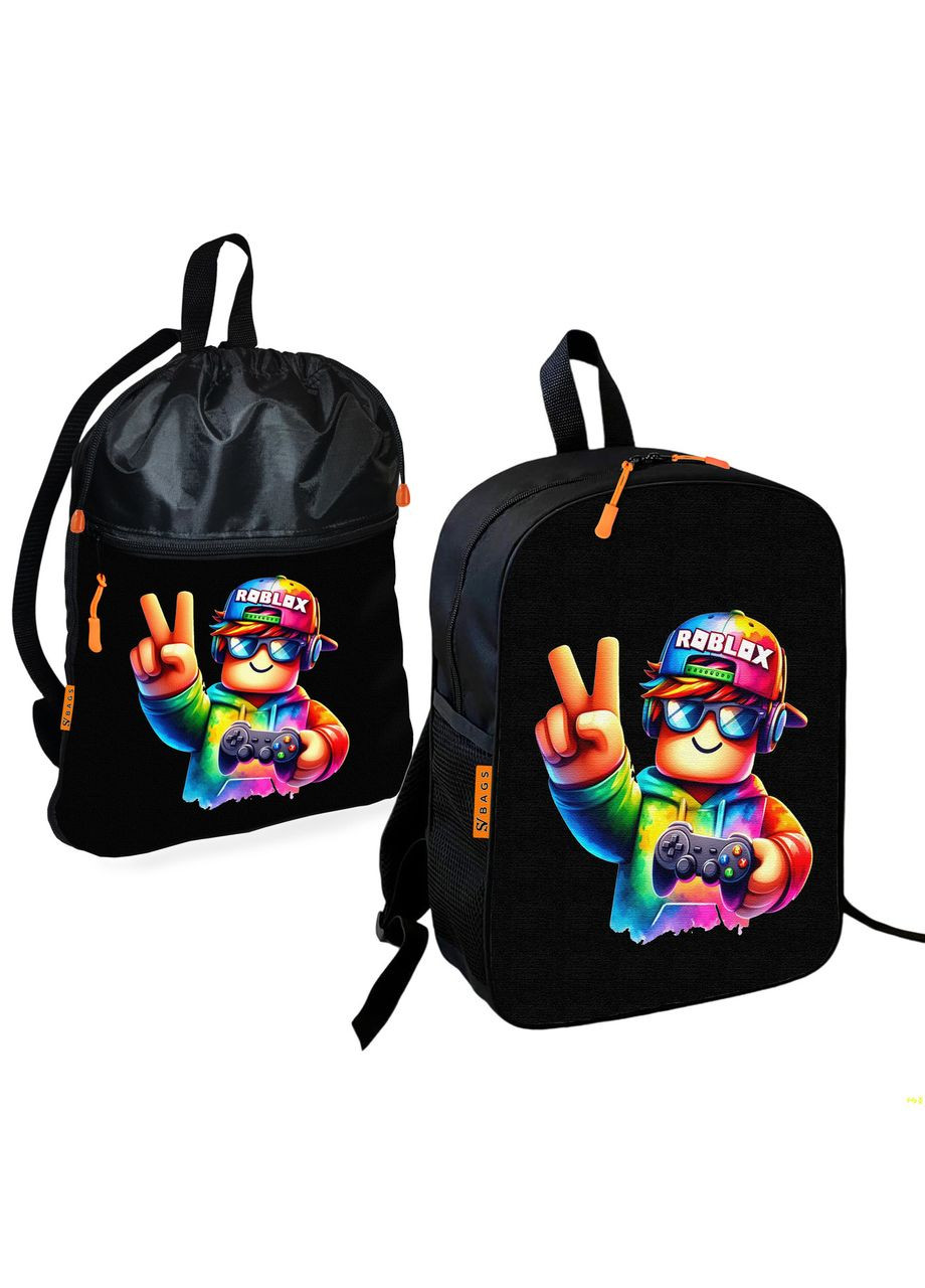 Школьный рюкзак детский Роблокс / Roblox + Сумка для обуви спортивной формы рюкзак-мешок мальчику (2140) No Brand (331484947)