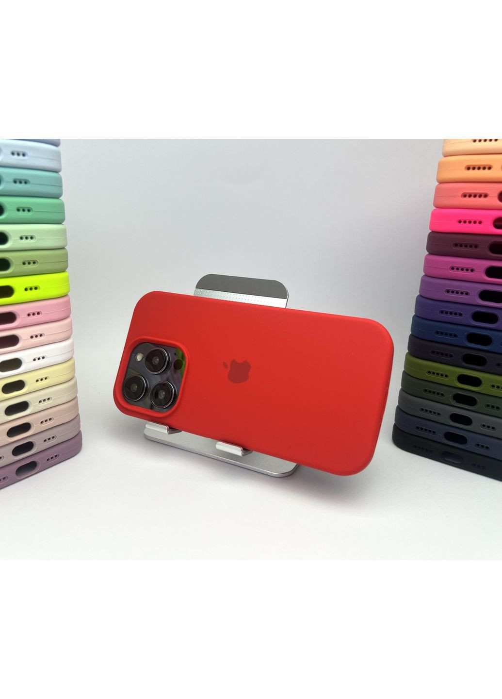 Чехол Silicone case на 14 PRO микрофибра силиконовый для айфона 14 ПРО / Red cover No Brand (369137310)