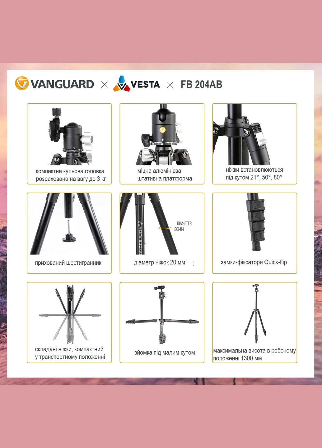 Штатив Vesta FB 204AB (Vesta FB 204AB) Vanguard (394022017)
