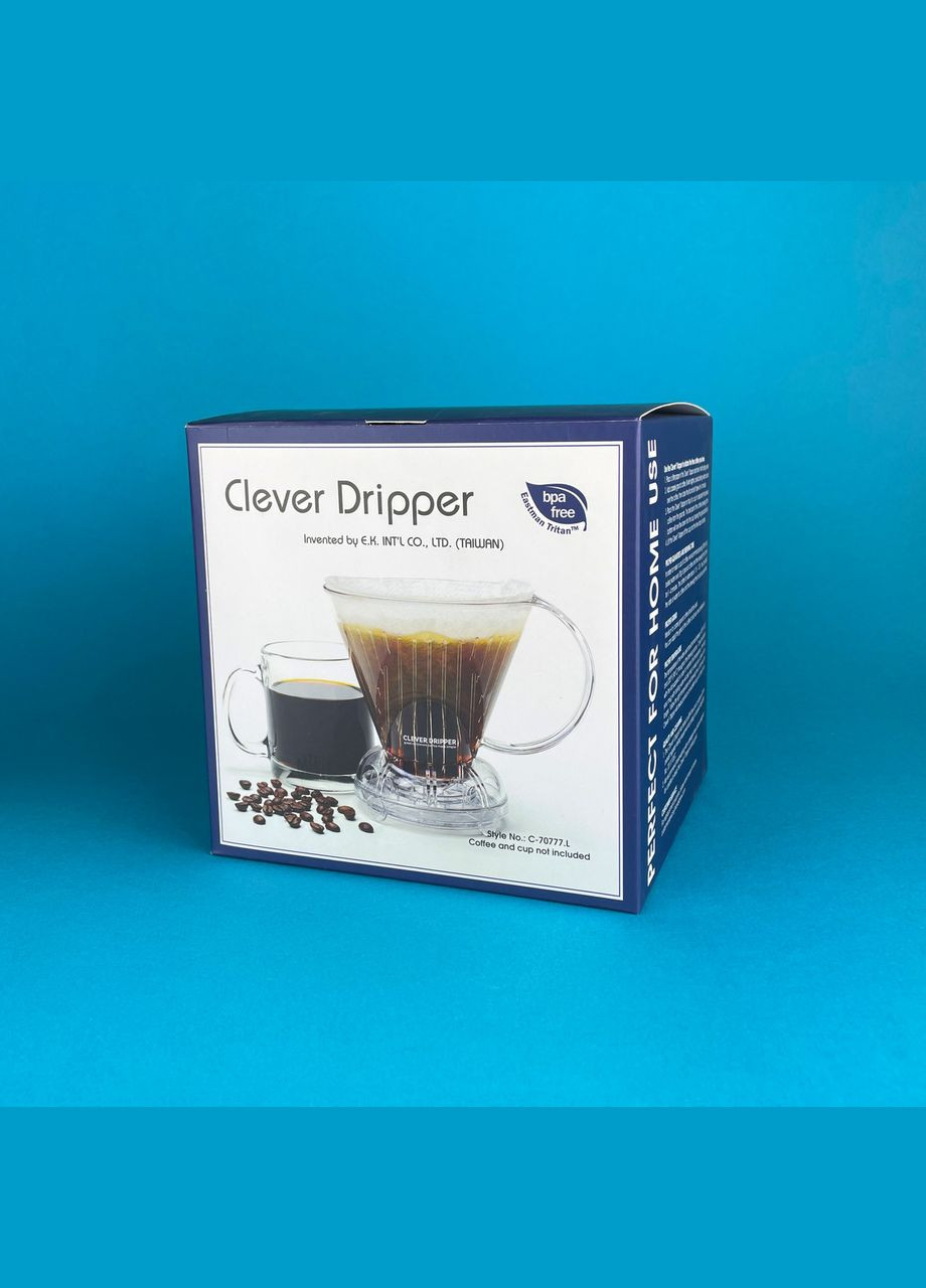 Пуровер company Dripper пластиковий білий Clever (299664806)