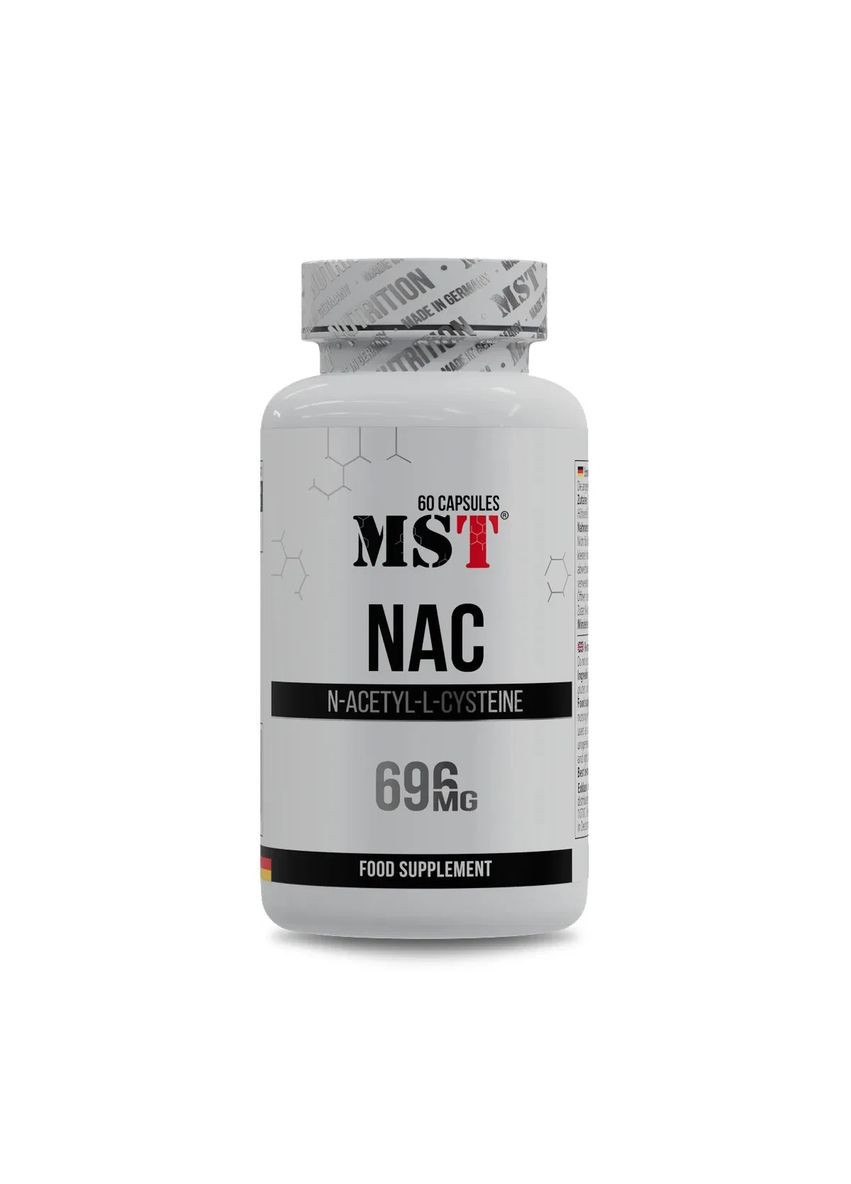 Ацетилцистеїн NAC 696 мг 60 капсул MST (361118988)