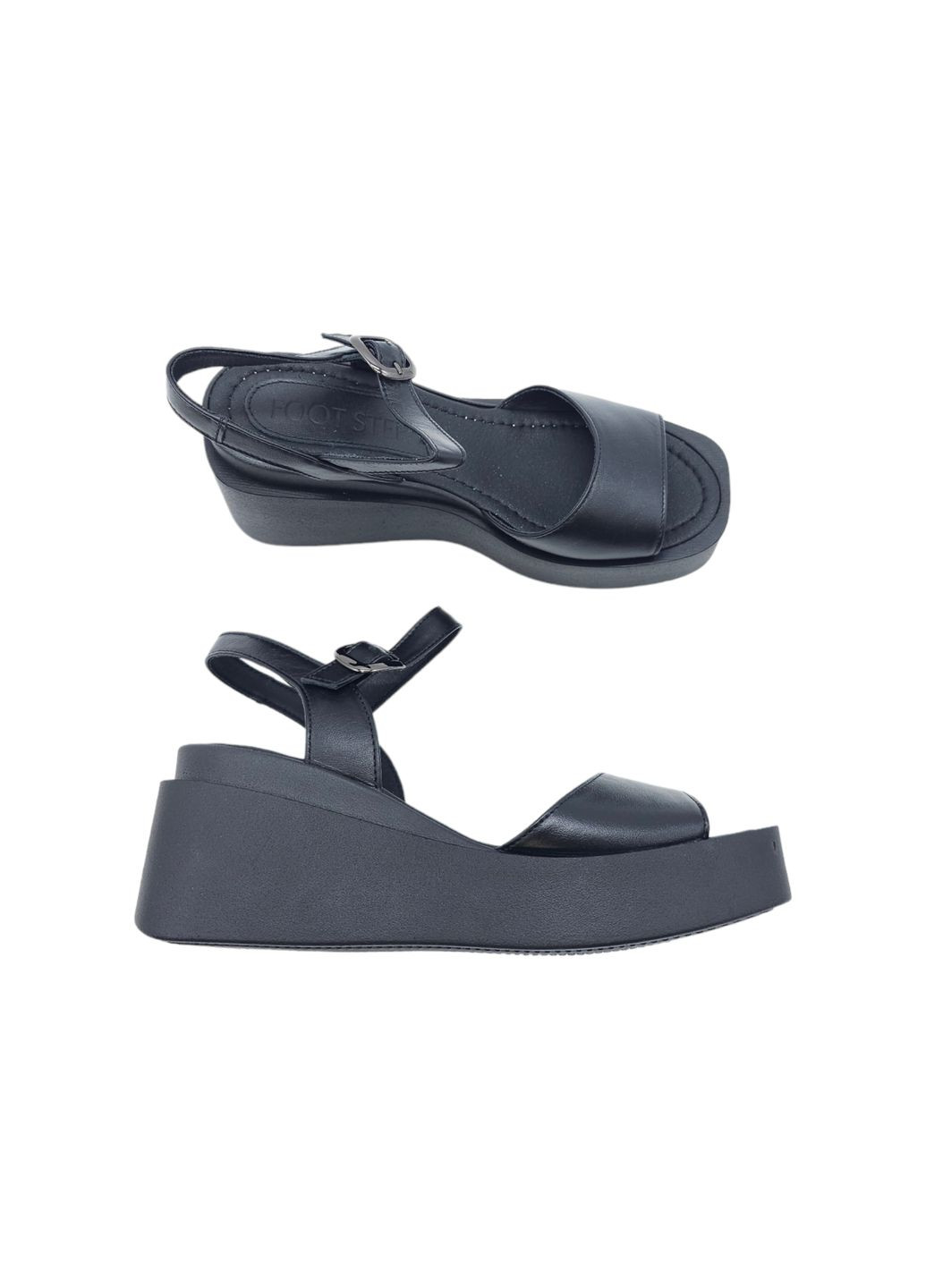 Жіночі босоніжки чорні шкіряні FS-18-23 24,5 см (р) Foot Step (292401637)