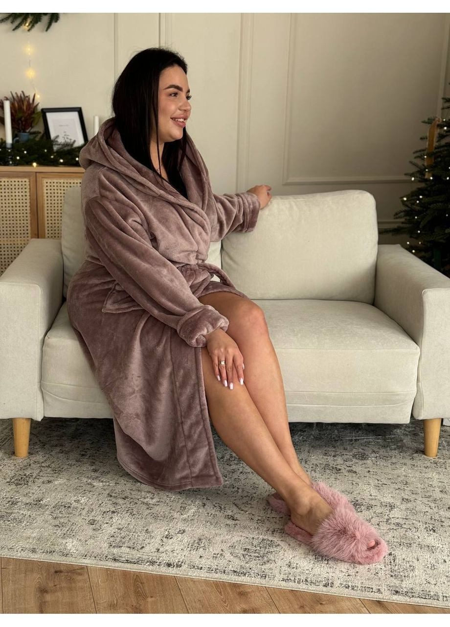 Халат домашний женский теплый PLUS SIZE No Brand (362458486)