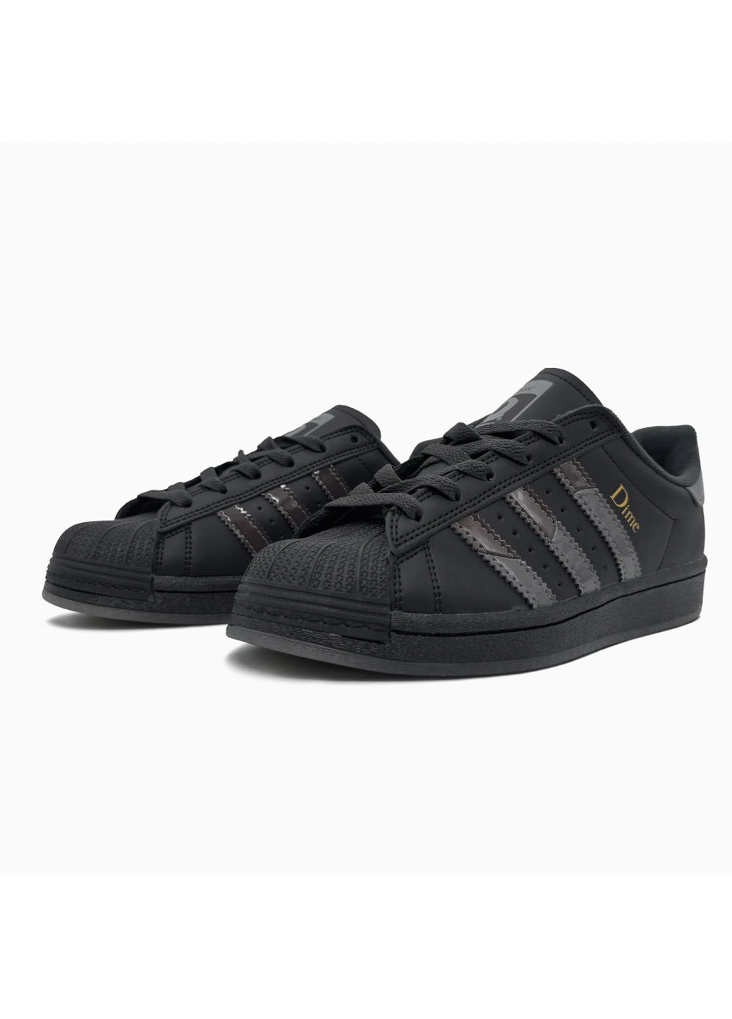 КРОСІВКИ ЖІНОЧІ ADIDAS SUPERSTAR X DIME BLACK АДІДАС СУПЕРСТАР No Brand чорні демісезони (369388762)