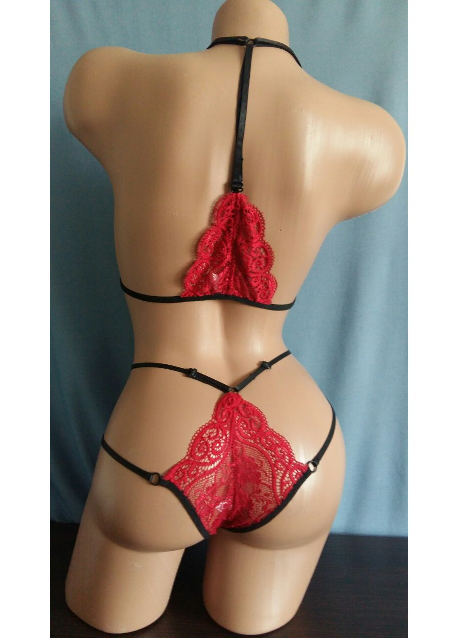 Красный комплект белья «солнечная мечта» No Brand