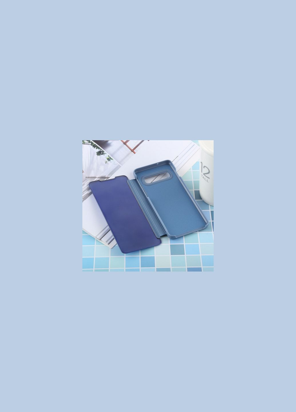 Чохол книжка для смартфона samsung galaxy s10 plus дзеркальна Flip Cover (синій) No Brand (296914456)