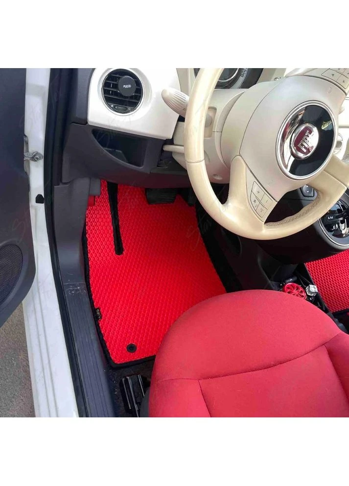 Комплект ковриков в салон на Fiat 500 (2007 - ) EU EVA/Ромб Серый + Серый Star-Tex (385136228)