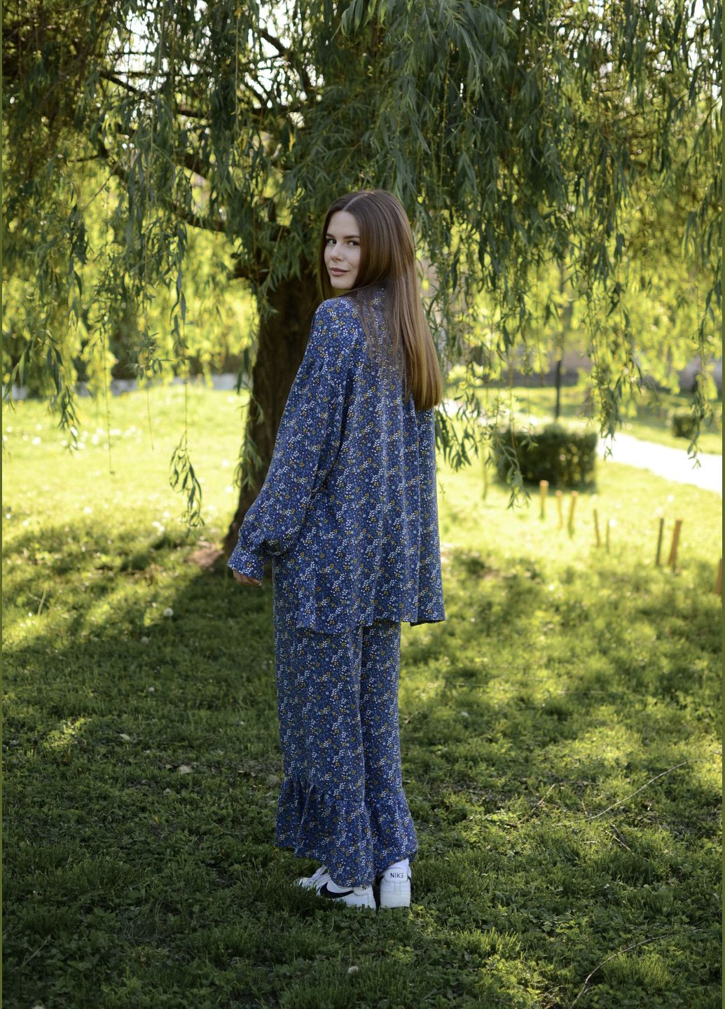 Сорочка + штані з принтом "Мімози" (костюм) HOCHUSOBITAKE (332808926)