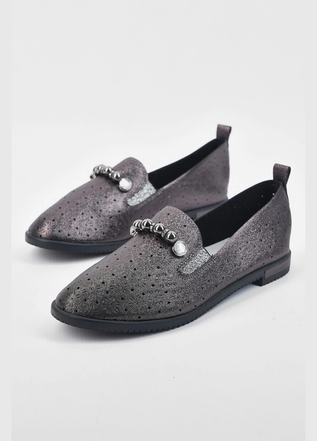 Балетки для дівчинки коричневого кольору Let's Shop без декору (311666601)