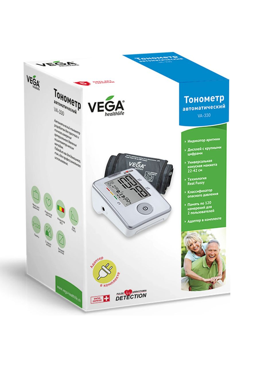 Тонометр VA330 с универсальной манжетой LUX 22-42см + адаптер 6V автоматический гарантия 5 лет Vega (296785277)