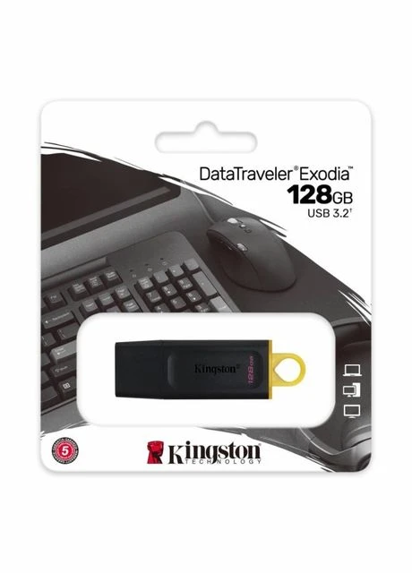 USB Flash 128GB USB 3.2 DataTraveler Exodia (DTX/128GB) Black/Yellow Kingston (334725940)