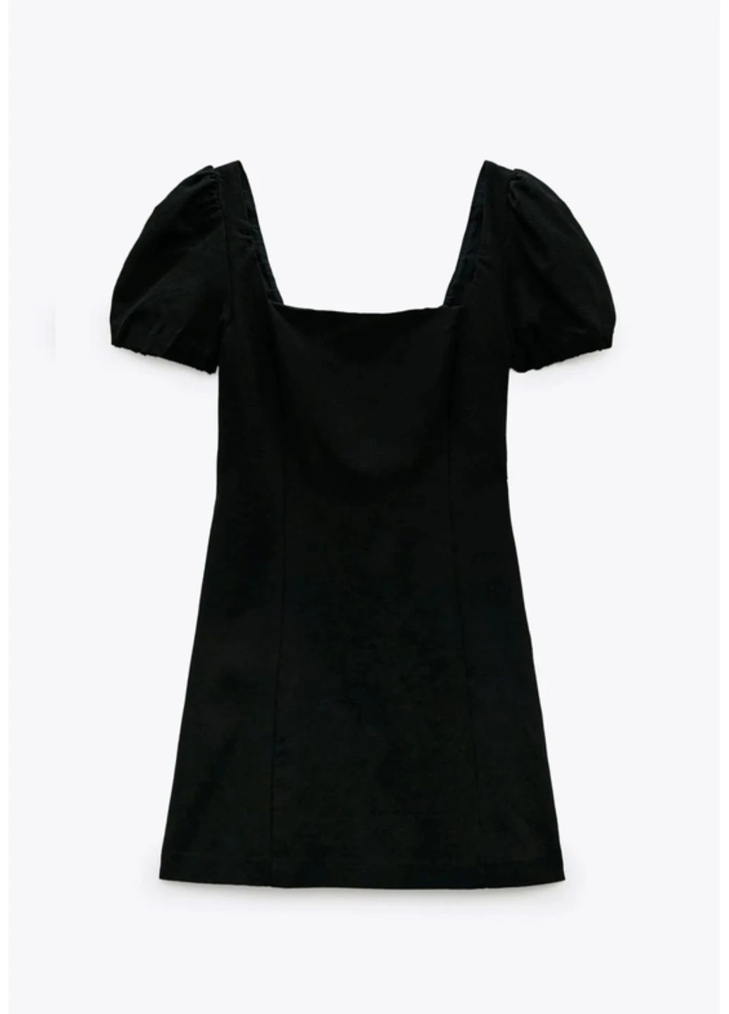 Черное платье со льном Zara