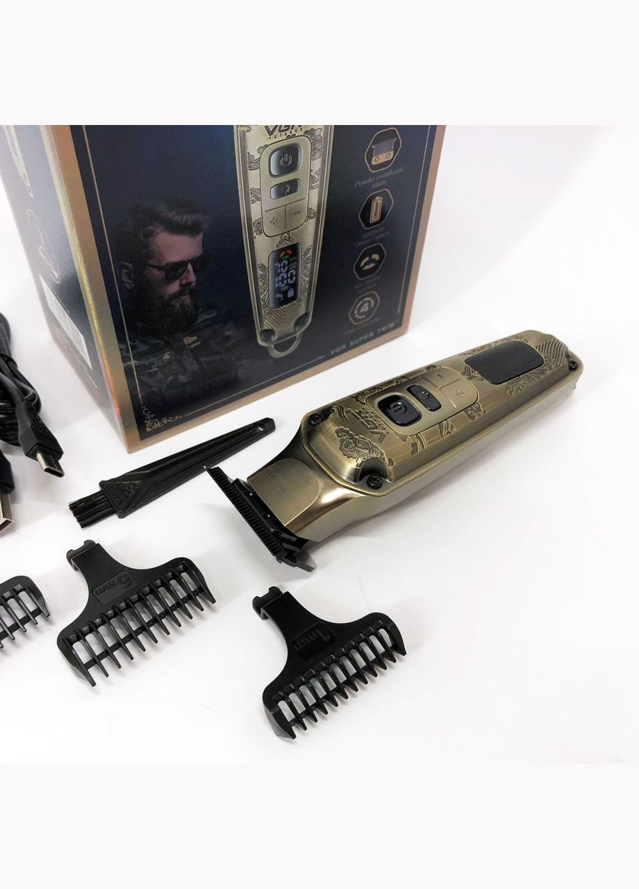 Професійна машинка для стрижки волосся триммер V-901 з насадками, професійна електробритва VGR (364665429)