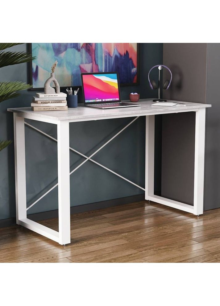 Письмовий стіл Драйв 750x1200x600 Білий метал ДСП 16 мм (FRD-103128) Ferrum-decor (360644791)