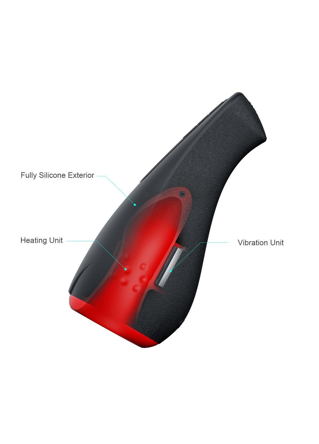 Мастурбатор AIRTURN 1, 7 режимов вибрации, 2 уровня подогрева, счетчик фрикций. Otouch (289771109)