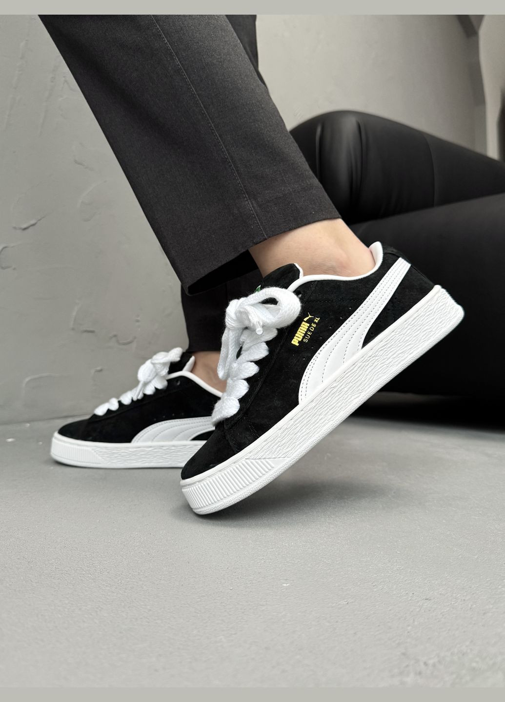Кросівки жіночі і чоловічі Puma Suede Xl Black | Пума Суід чорні No Brand чорні демісезони (338793286)