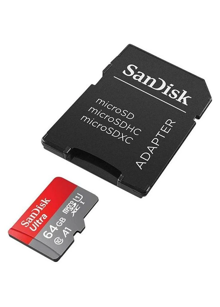 Карта памяти microSDXC Ultra 64GB UHS-I A1 V10 + SD Adapter (SDSQUAB-064G-GN6MA) [166665] SanDisk (399922771)