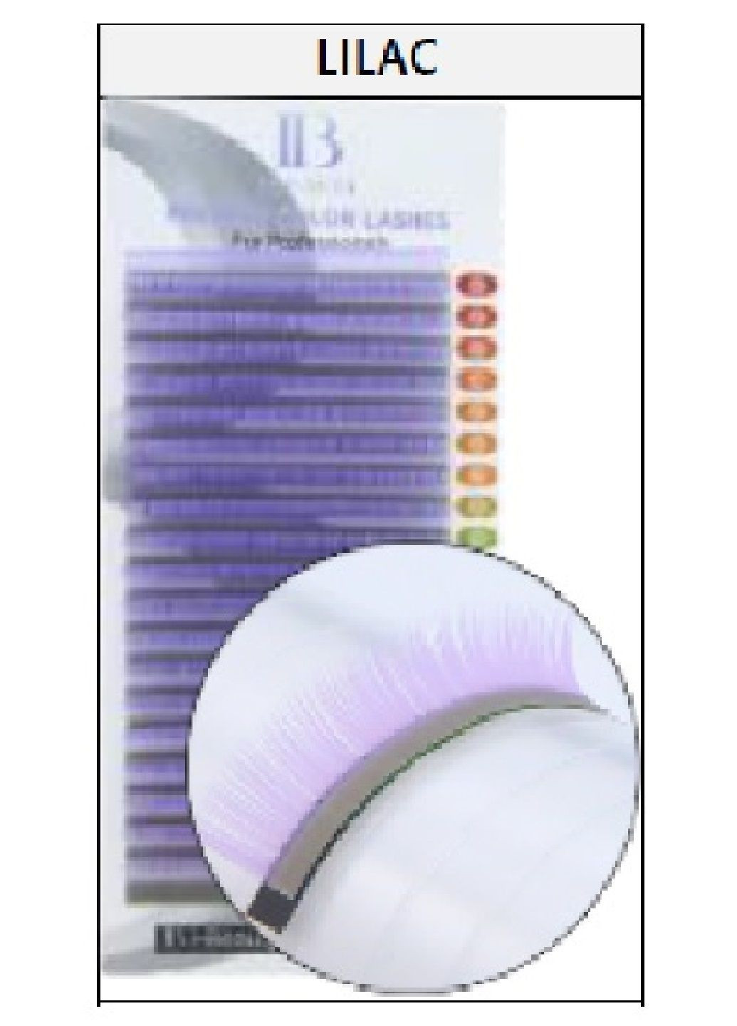 Вії бузкові мікси С 0,10 8-14 мм I-Beauty (322863087)