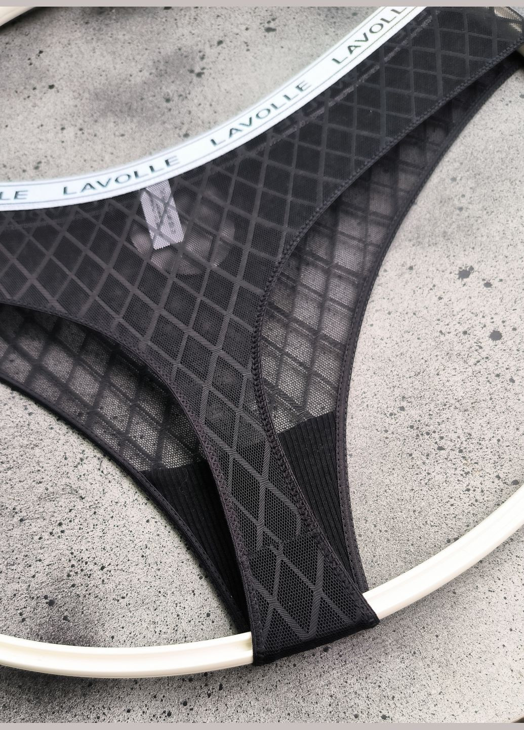 Трусики стрінги з прозорої сіточки Lavolle (331150423)