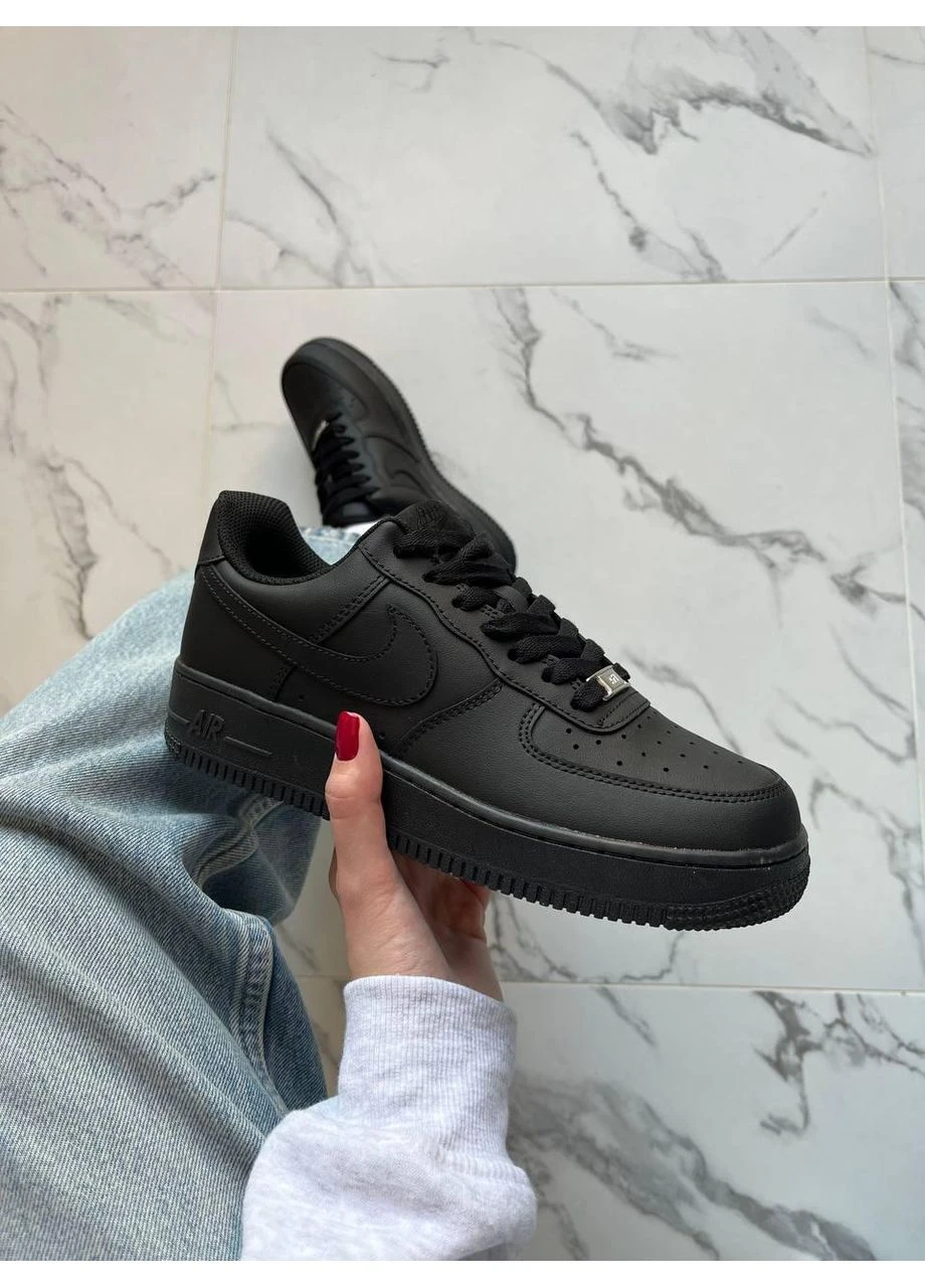Жіночі кросівки Nike Air Force 1 Low 07 Premium Black CW2288 Найк Аір Форс 1 чорні демісезони (366196876)